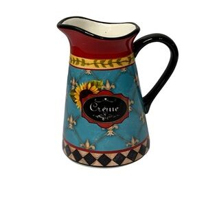Certified International‎ Barnyard Collection By Nancy Mink creme pitcher. 8oz.